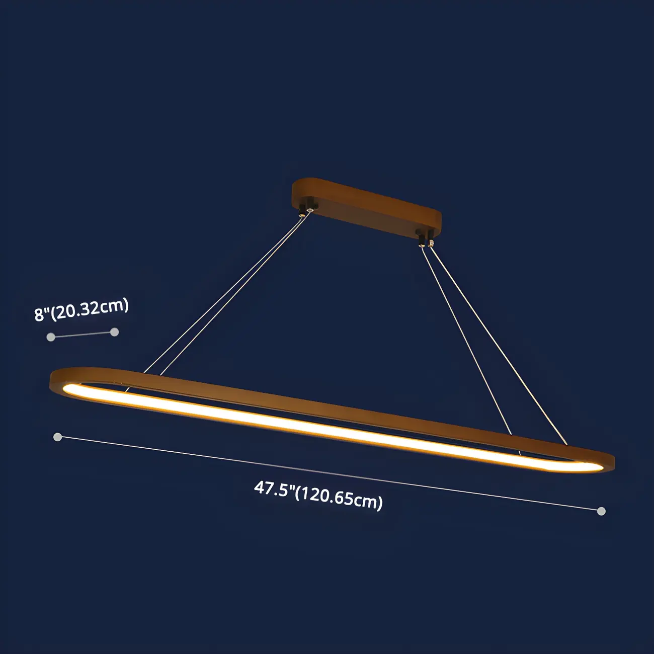 Modern Wood Oval Island Pendant Light for Kitchen Image - 10 | homeyfad