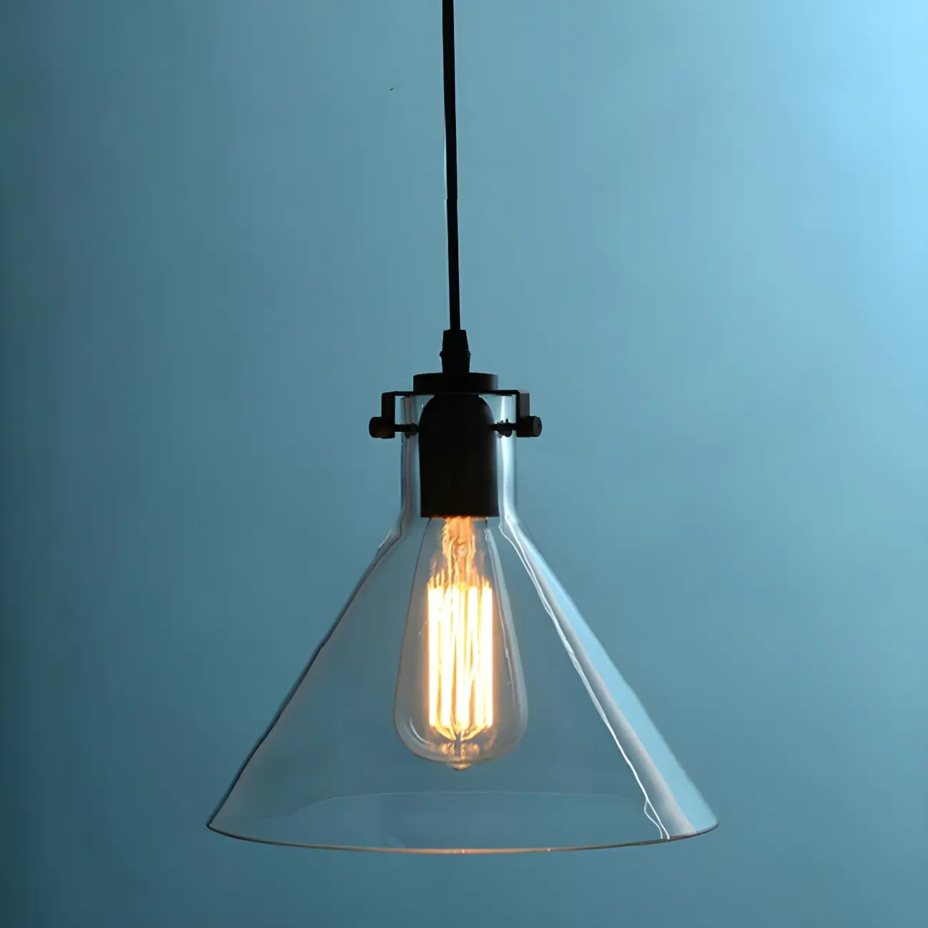 Industrial Clear Glass Mini Pendant Light for Corridor Image - 3 | homeyfad