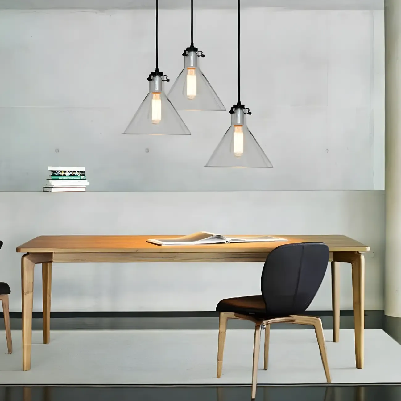 Industrial Clear Glass Mini Pendant Light for Corridor Image - 6