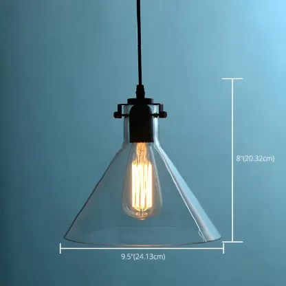 Industrial Clear Glass Mini Pendant Light for Corridor Image - 8