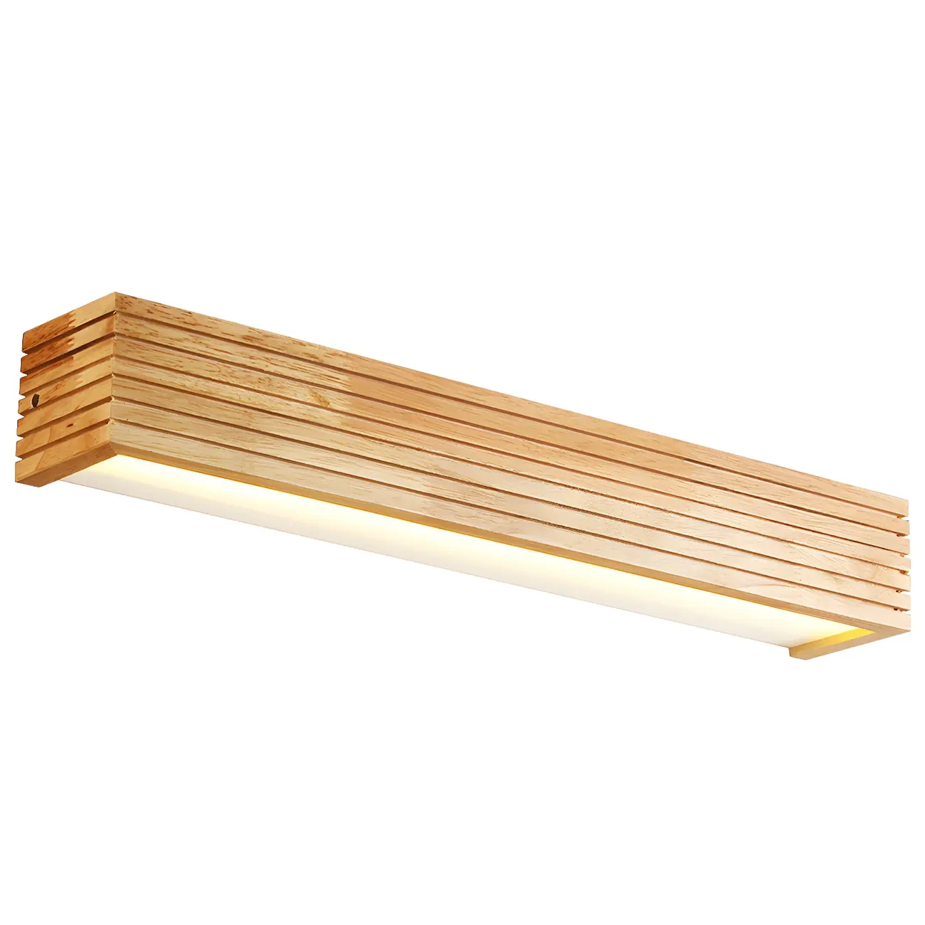  Wooden Modern Bathroom Vanity Light with Integrated LED Image - 4 | homeyfad