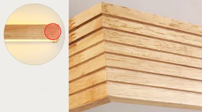  Wooden Modern Bathroom Vanity Light with Integrated LED Image - 12