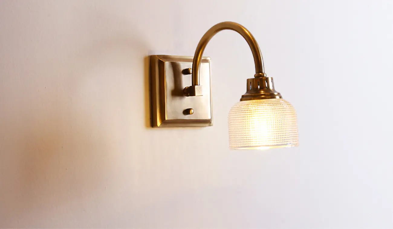 Glam Brass Vanity Lights with Prismatic Glass Shade for Bathroom Image - 12 | homeyfad