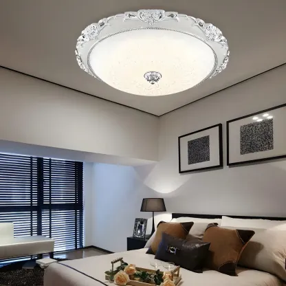 Gold Glass Dome Classic Flush Mount LED Ceiling Light Image - 14