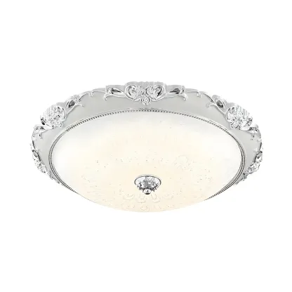 Gold Glass Dome Classic Flush Mount LED Ceiling Light Image - 15