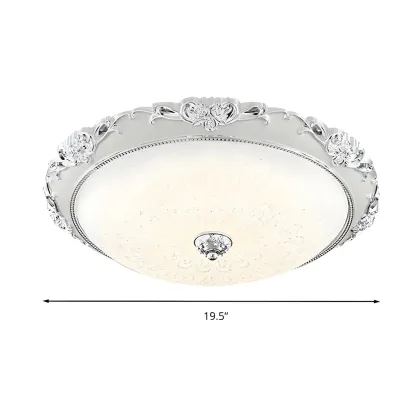 Gold Glass Dome Classic Flush Mount LED Ceiling Light Image - 18