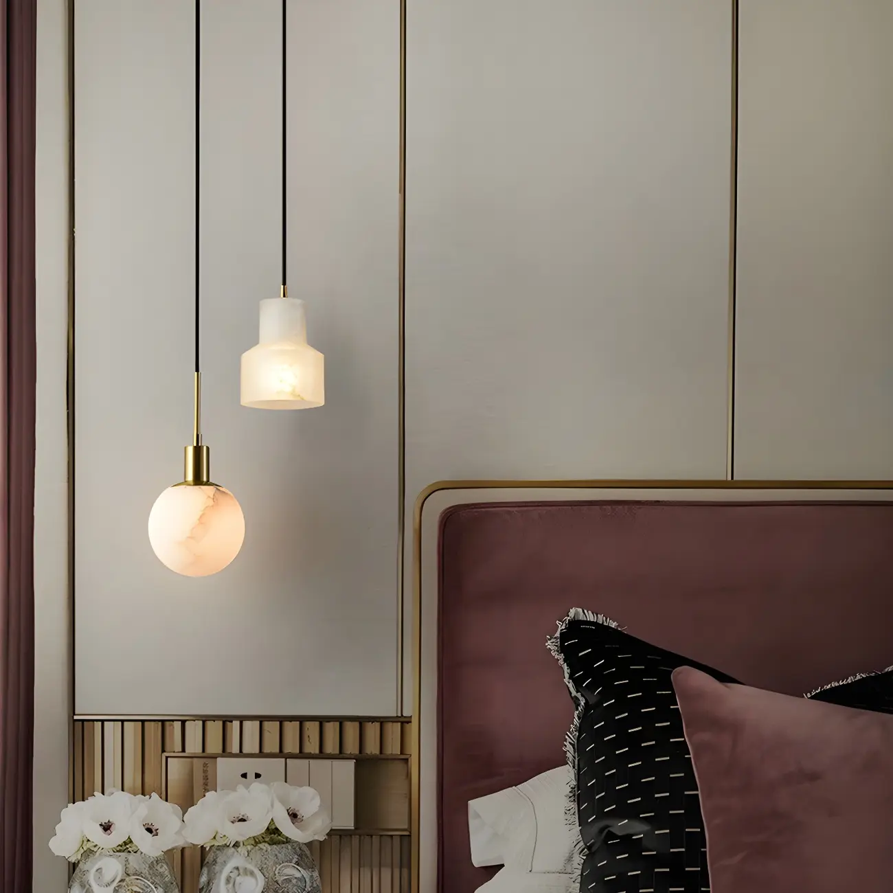 Minimalistic Alabaster White Bell Globe Pendant Light Image - 6 | homeyfad