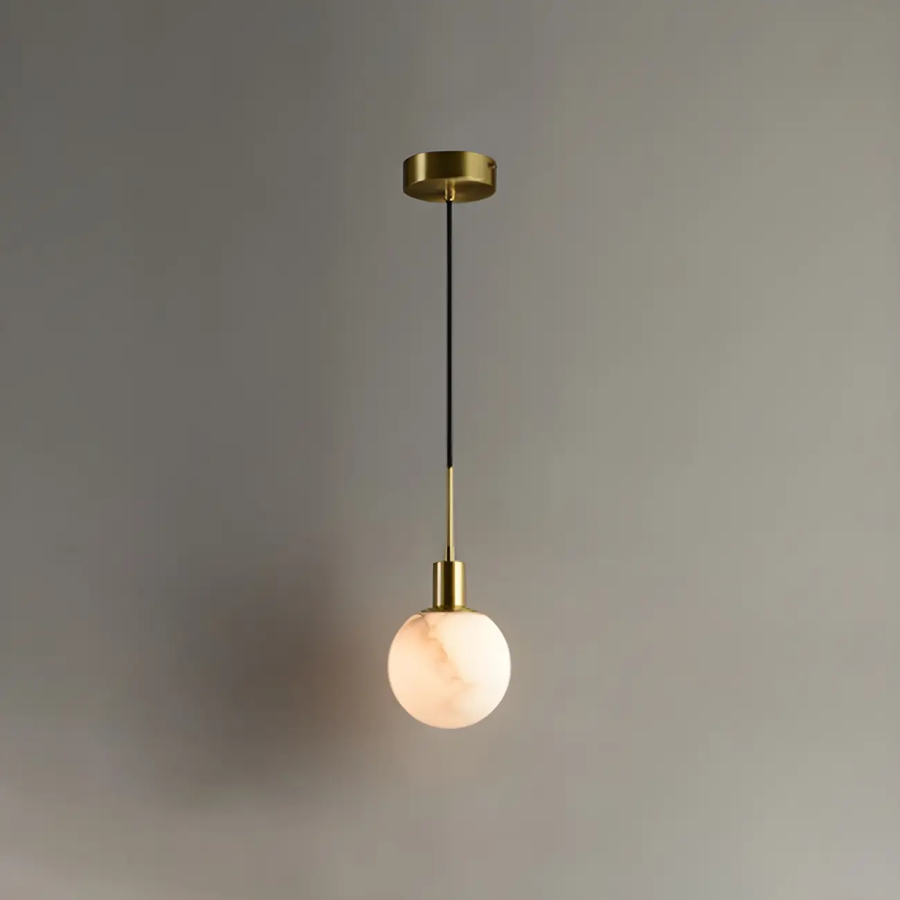 Minimalistic Alabaster White Bell Globe Pendant Light Image - 7 | homeyfad