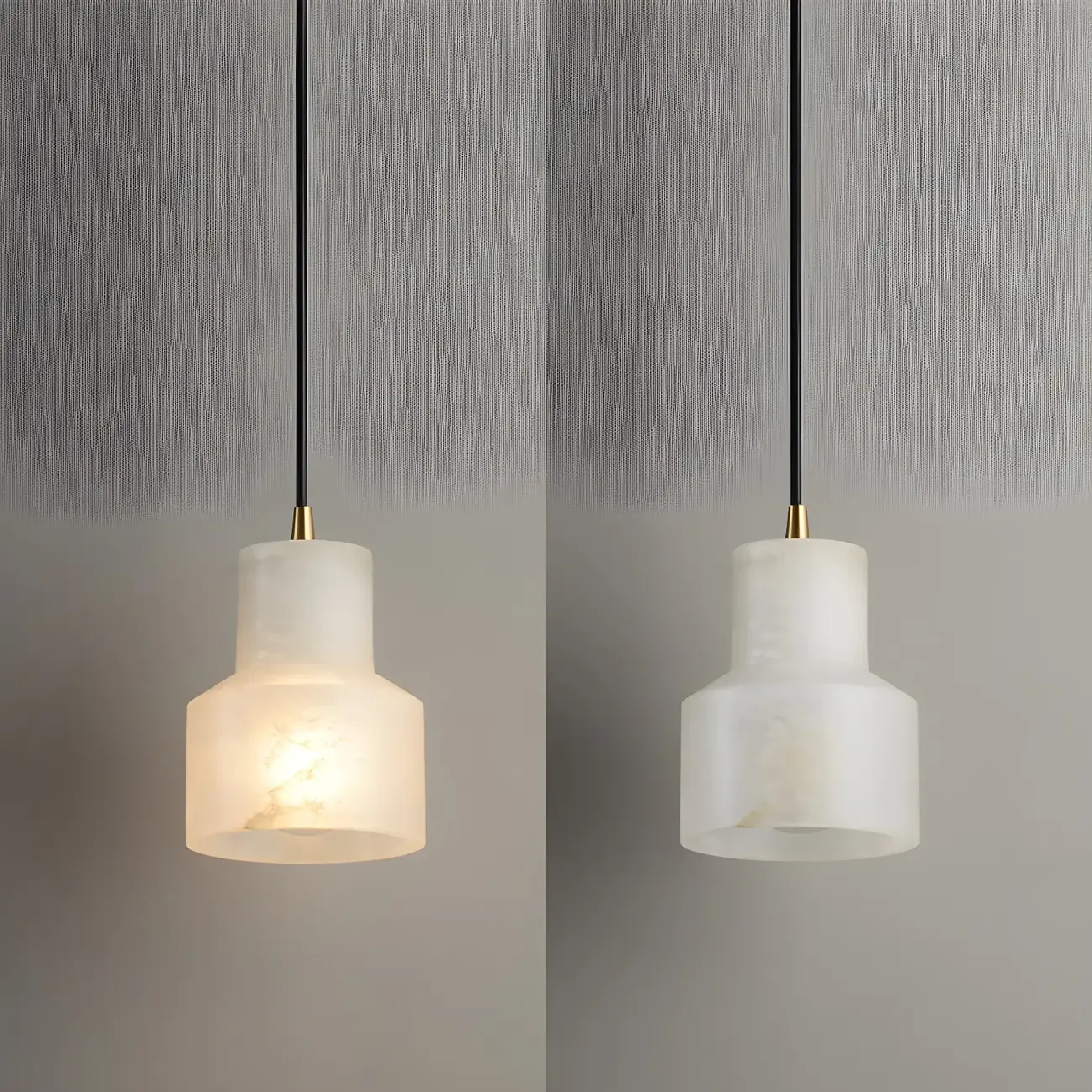 Minimalistic Alabaster White Bell Globe Pendant Light Image - 12