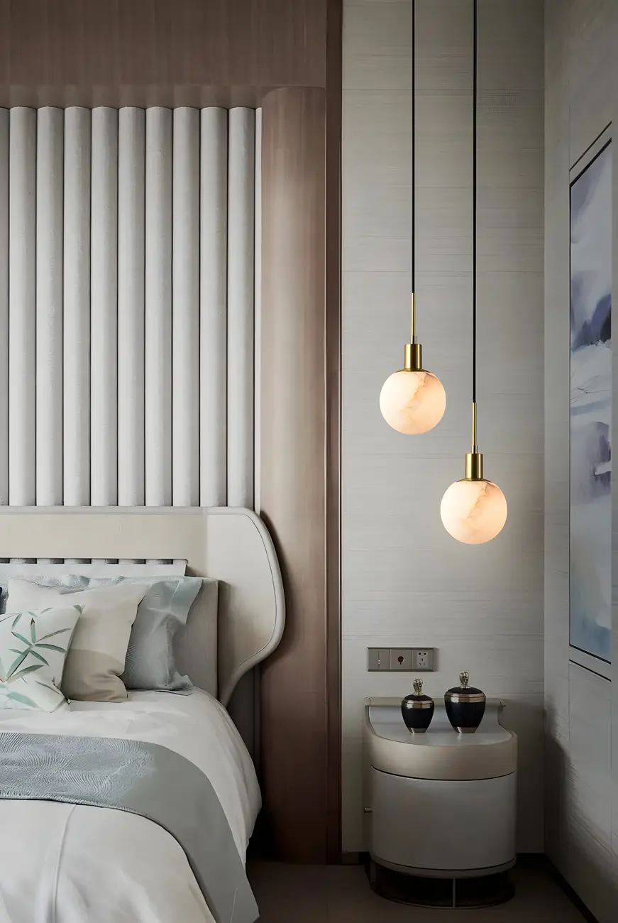 Minimalistic Alabaster White Bell Globe Pendant Light Image - 16 | homeyfad