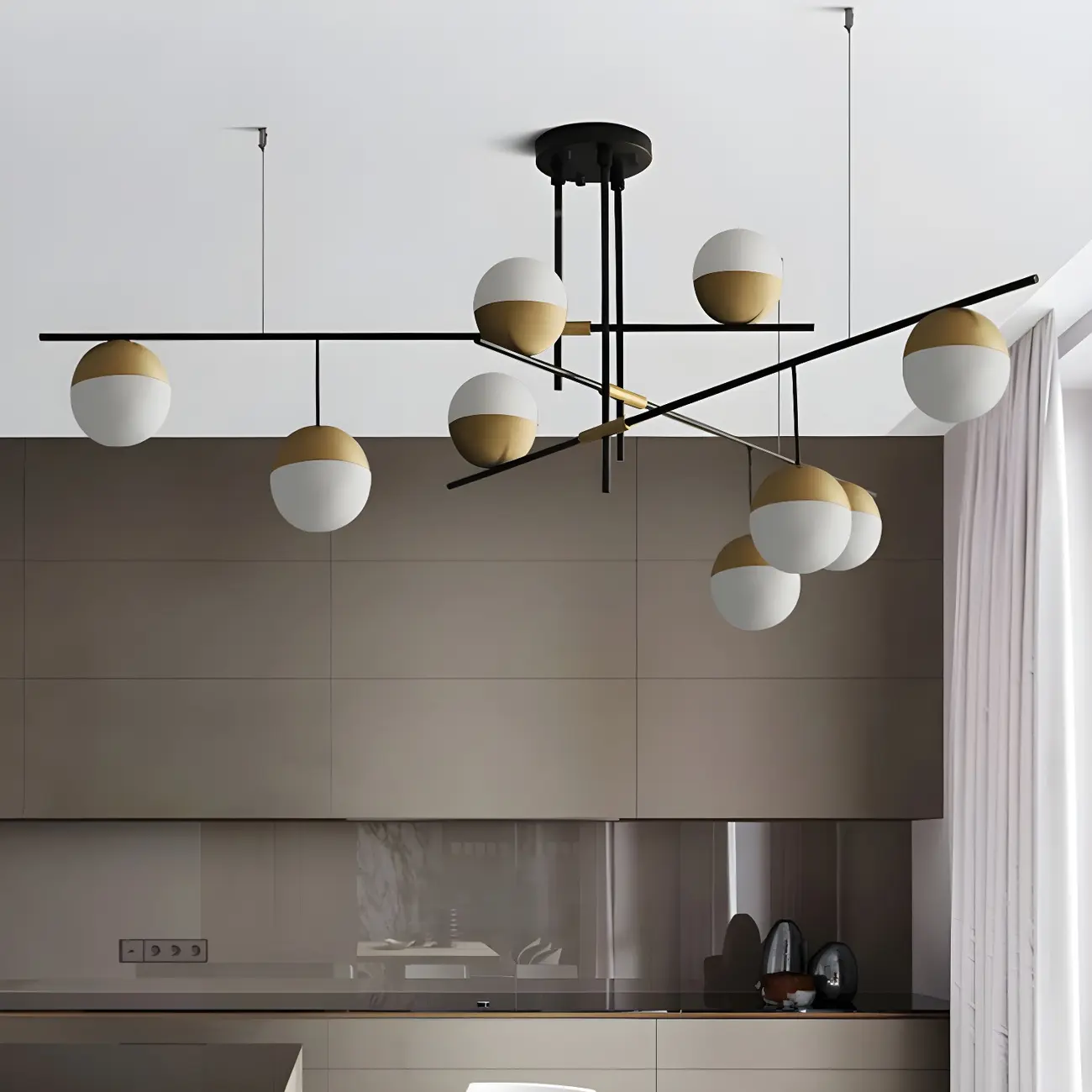 Minimalist Sputnik 9-Light Globe Pendant Light Image - 4 | homeyfad