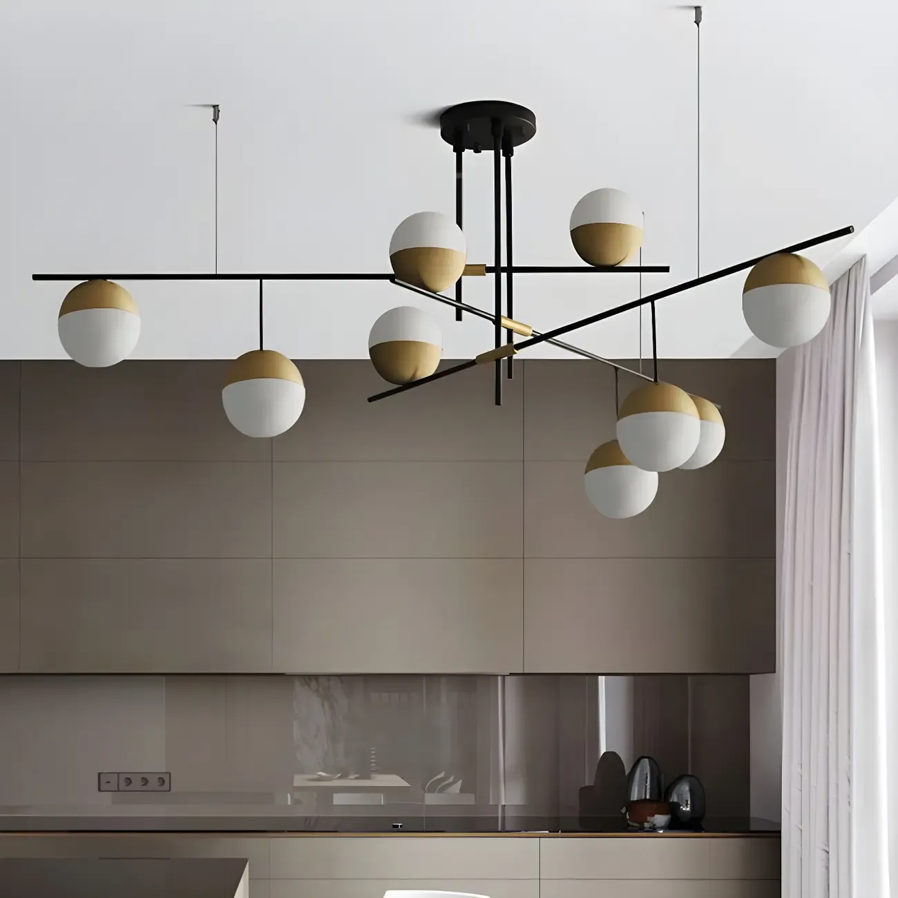 Minimalist Sputnik 9-Light Globe Pendant Light Image - 4