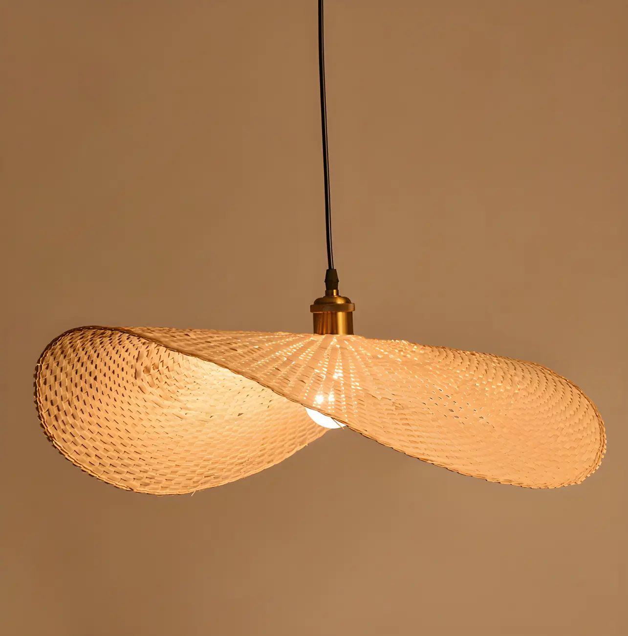 Bamboo Oriental Pendant Light Hanging Fixture for Indoor Image - 2 | homeyfad