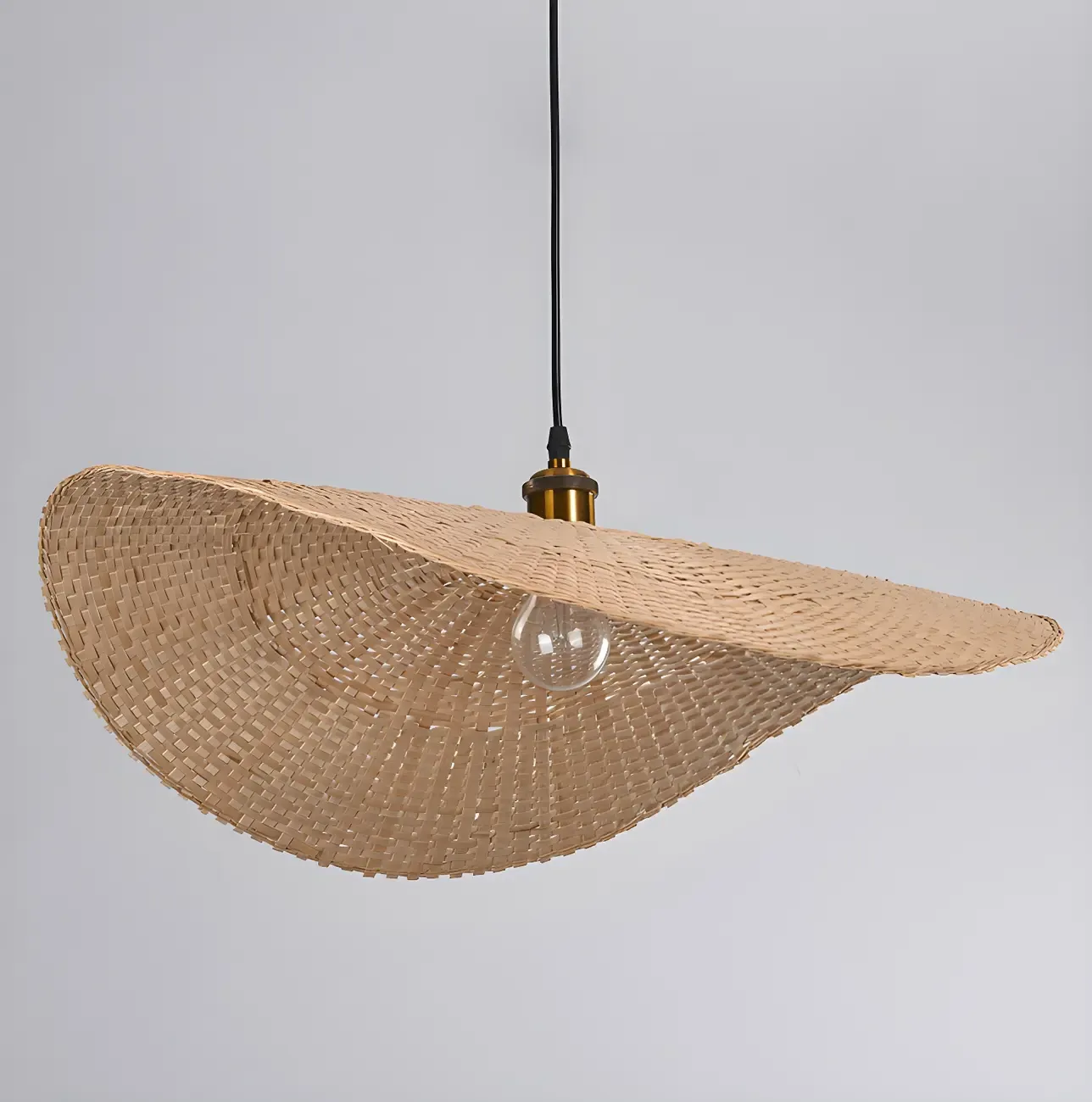 Bamboo Oriental Pendant Light Hanging Fixture for Indoor Image - 10