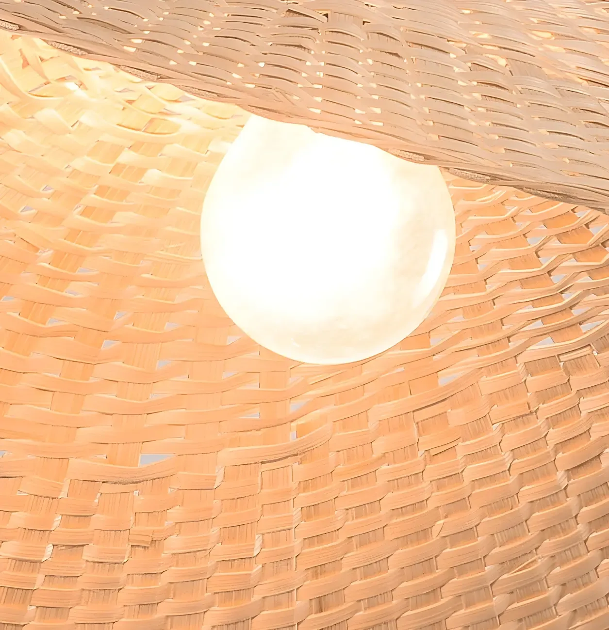 Bamboo Oriental Pendant Light Hanging Fixture for Indoor Image - 11