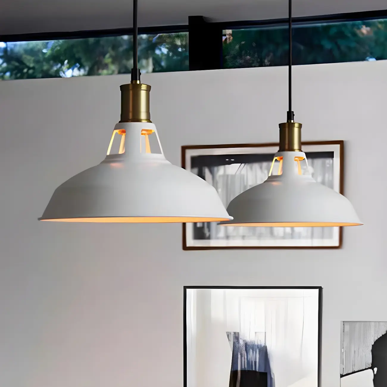 Warehouse Style Metal Industrial Hanging Kitchen Pendant Light Image - 6 | homeyfad