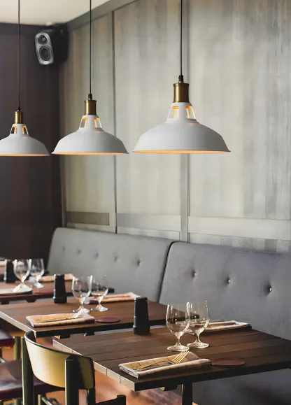 Warehouse Style Metal Industrial Hanging Kitchen Pendant Light Image - 4