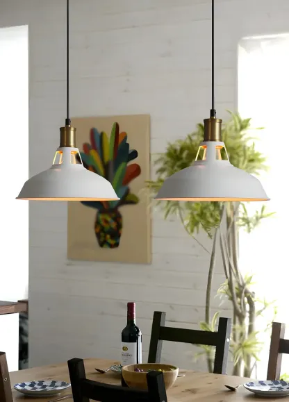 Warehouse Style Metal Industrial Hanging Kitchen Pendant Light Image - 3