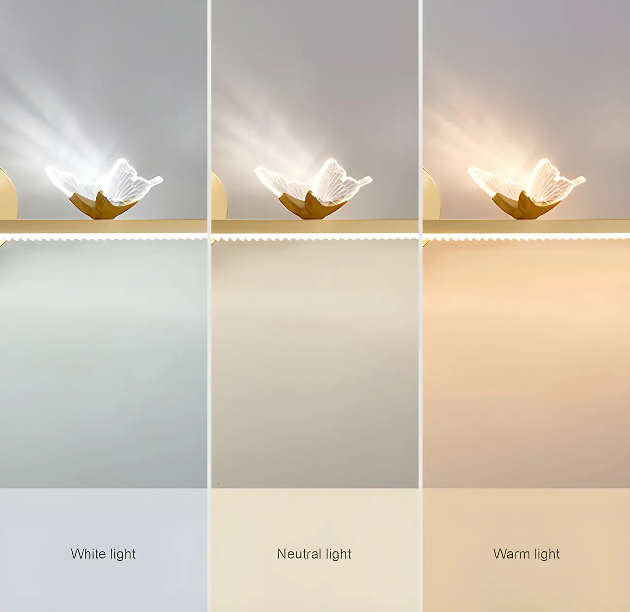 Elegant Linear LED Vanity Light with Gold Accent for Bathroom Image - 10 | homeyfad