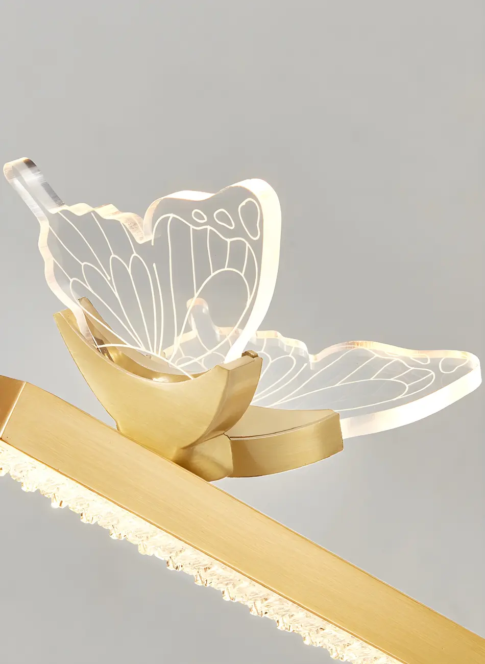 Elegant Linear LED Vanity Light with Gold Accent for Bathroom Image - 14 | homeyfad