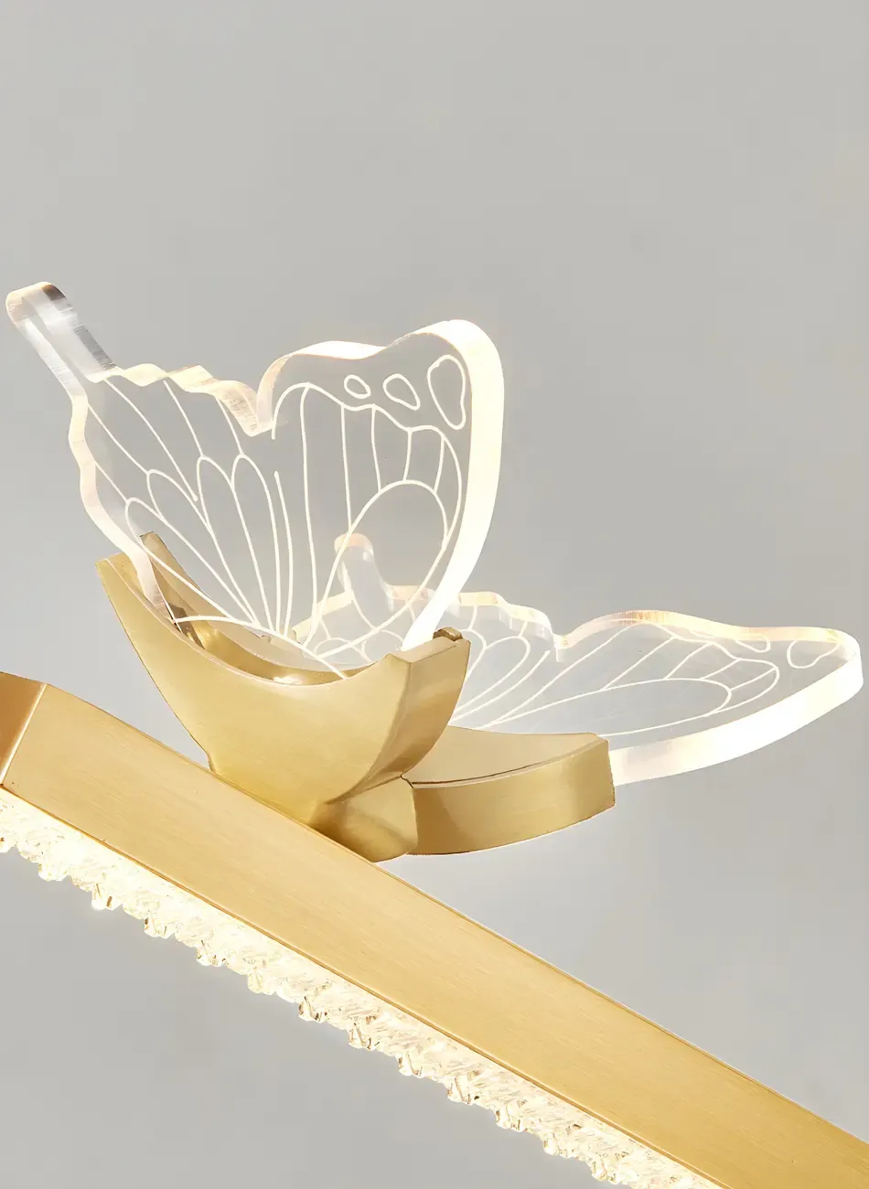 Elegant Linear LED Vanity Light with Gold Accent for Bathroom Image - 14