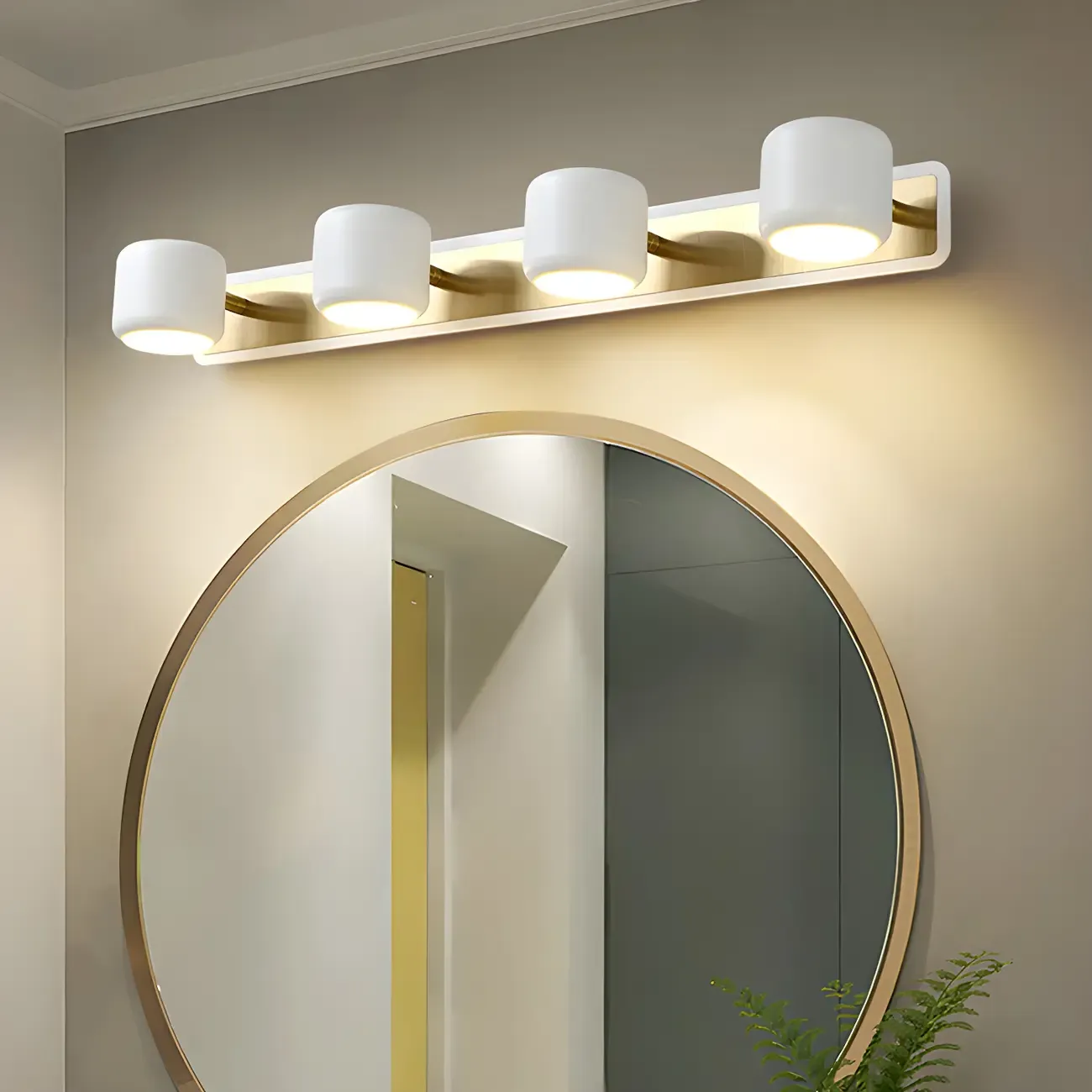 Minimalist Metal Vanity Light with Integrated LED for Bathroom Image - 2