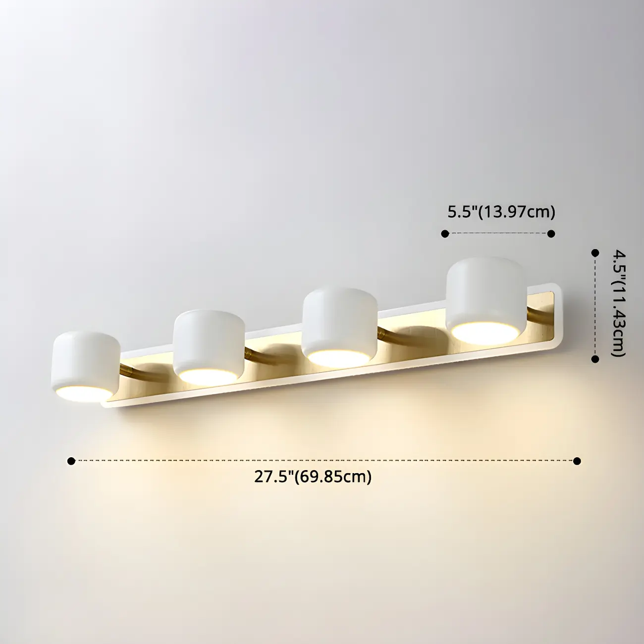 Minimalist Metal Vanity Light with Integrated LED for Bathroom Image - 12 | homeyfad