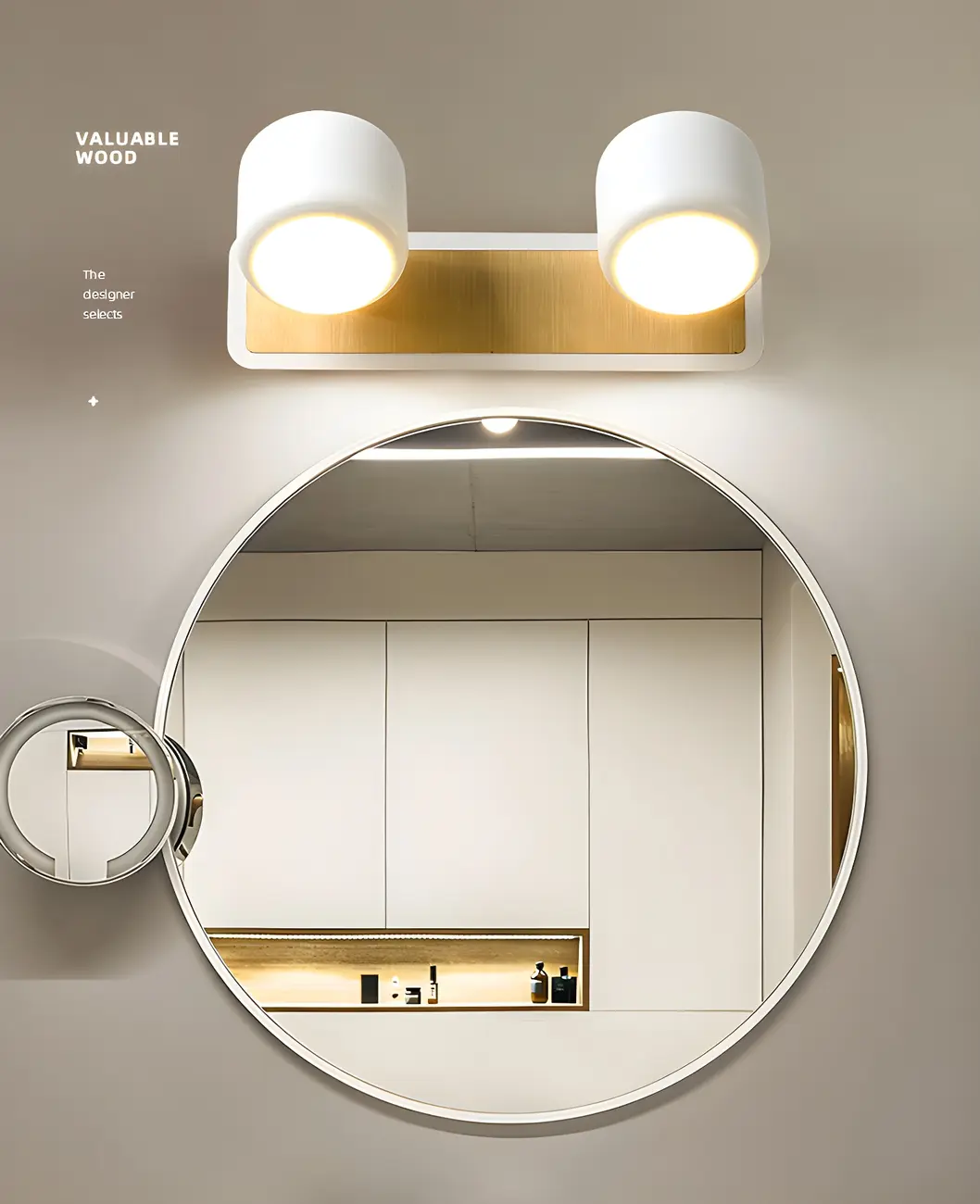 Minimalist Metal Vanity Light with Integrated LED for Bathroom Image - 20 | homeyfad