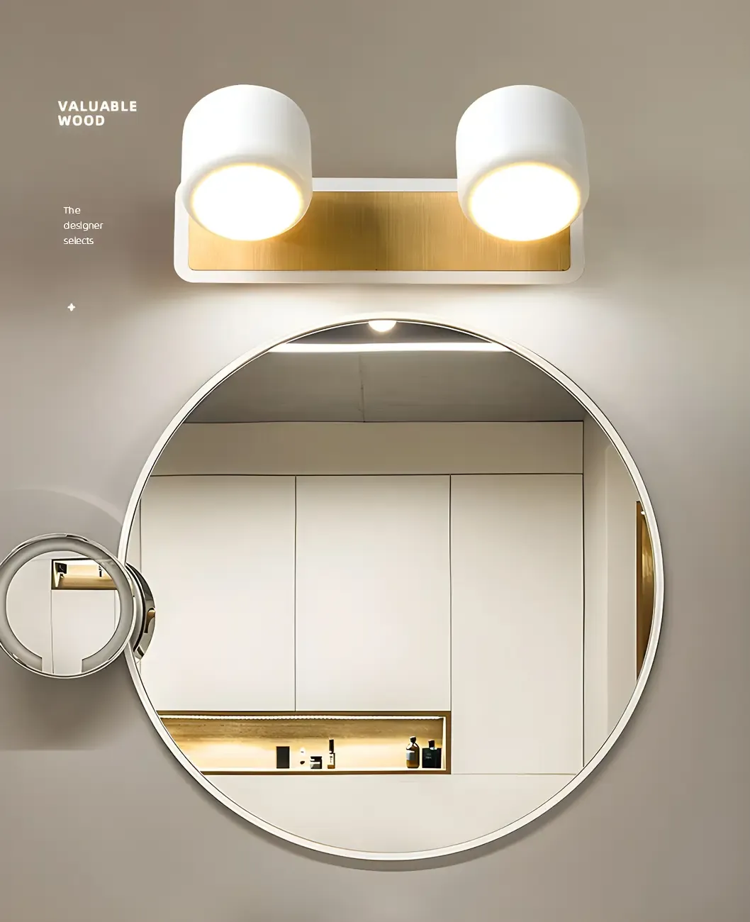 Minimalist Metal Vanity Light with Integrated LED for Bathroom Image - 20