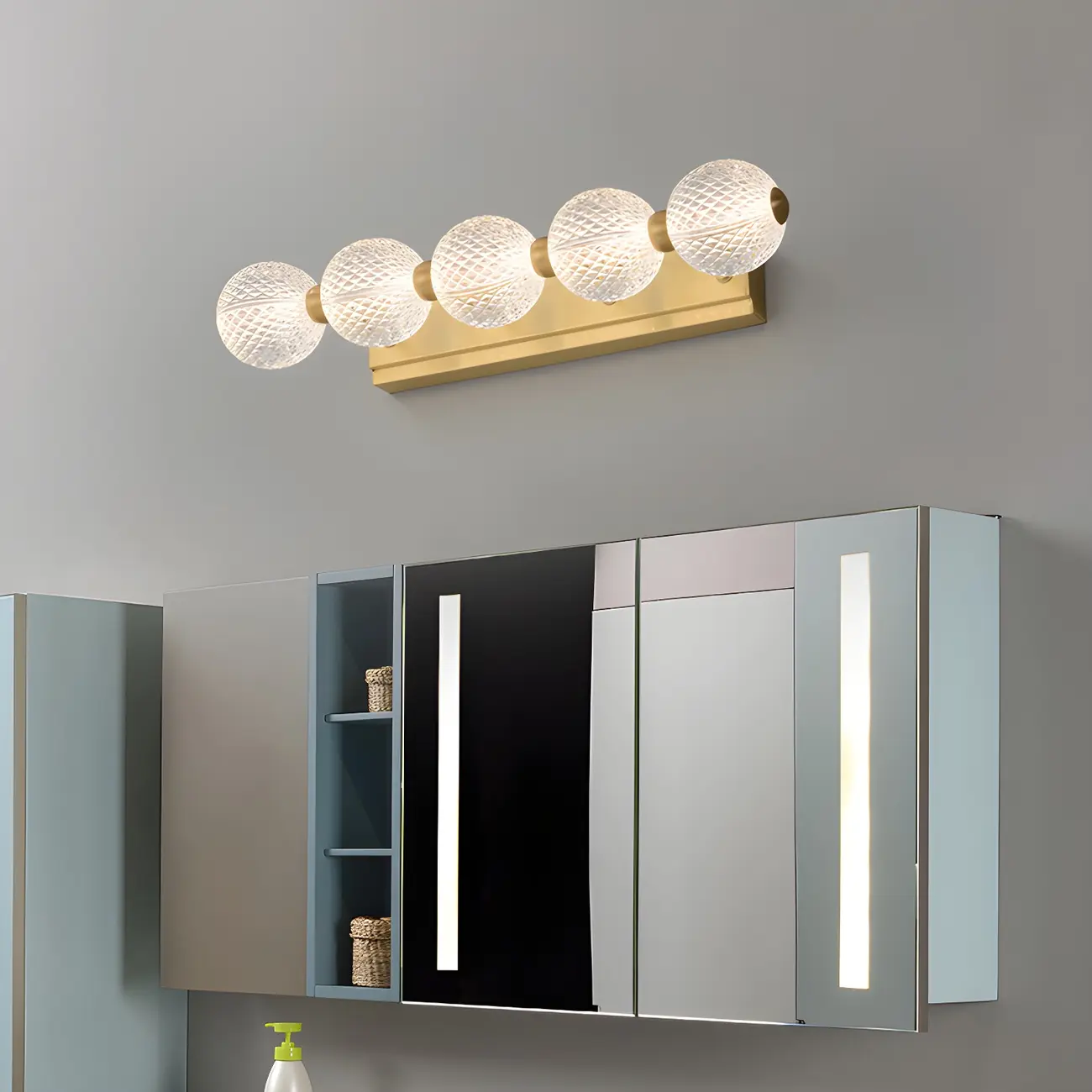 Modern Globe Vanity Light with Integrated LED for Bathroom Image - 4 | homeyfad