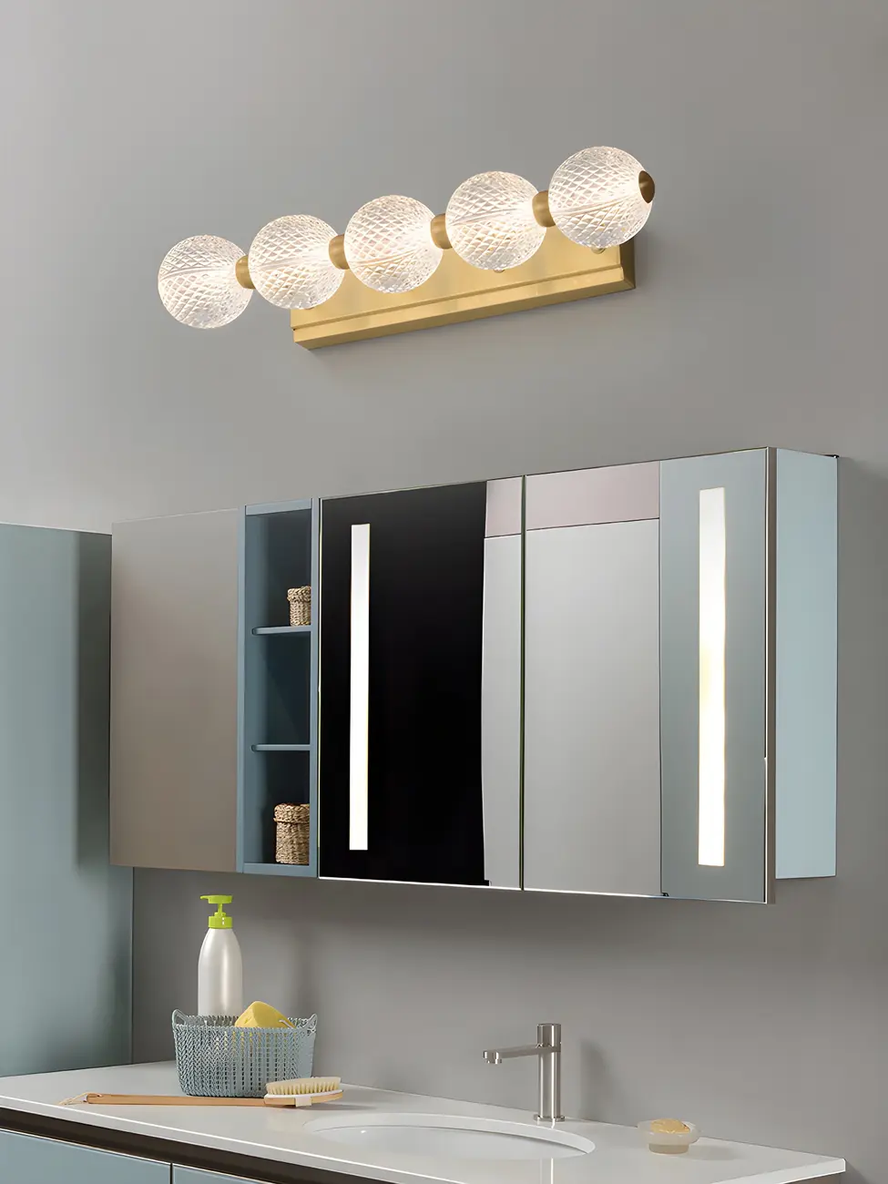 Modern Globe Vanity Light with Integrated LED for Bathroom Image - 18 | homeyfad