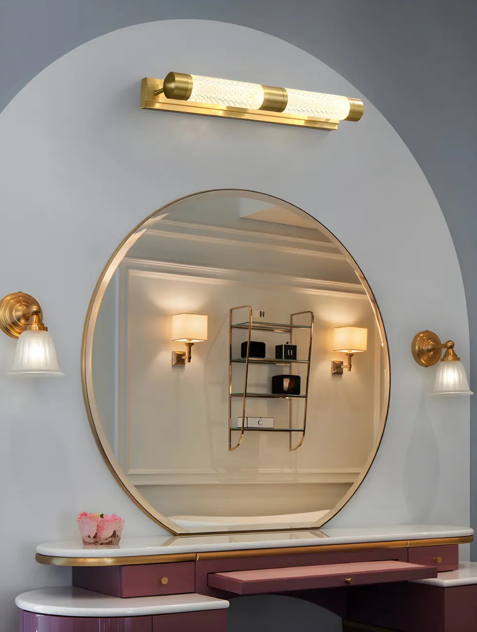 Modern Globe Vanity Light with Integrated LED for Bathroom Image - 20 | homeyfad