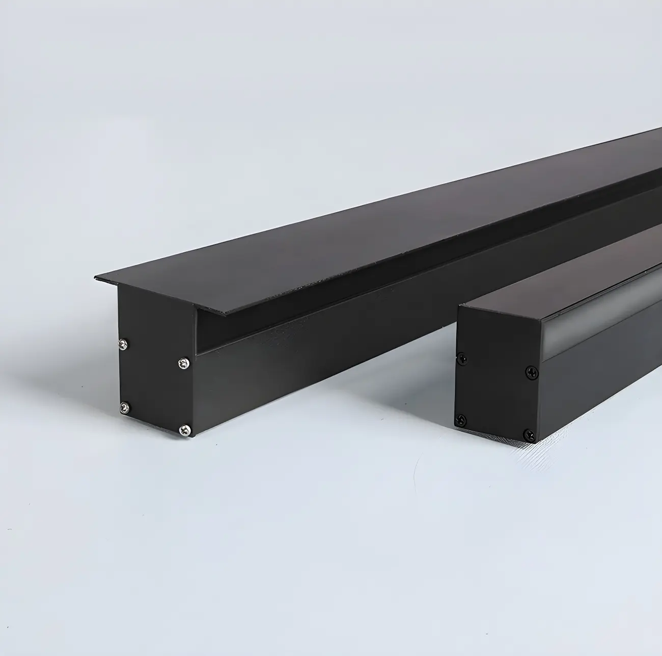 Modern Metal Black Linear Outdoor LED Wall Light Fixture Image - 10 | homeyfad