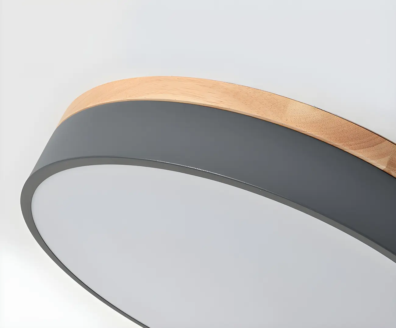 Modern LED Flush Ceiling Light with Wood for Bedroom Image - 17 | homeyfad