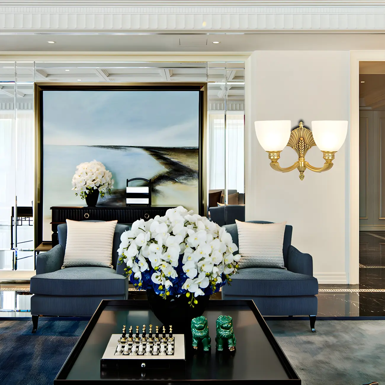 Colonial Bowl Brass Gold Glass Up Wall Light Fixture  Image - 8 | homeyfad