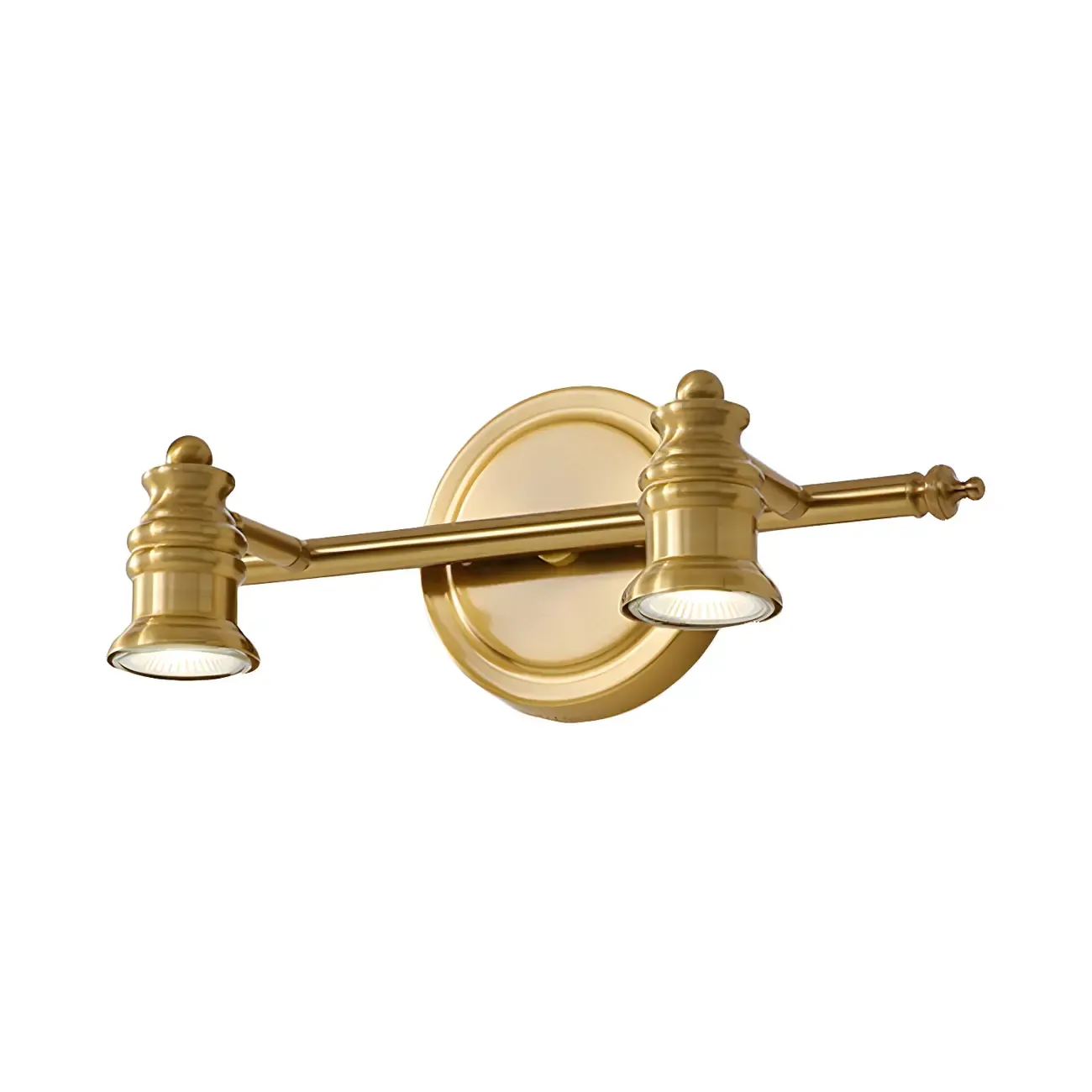 Modern Oval Brass Vanity Light with Warm Light for Bathroom Image - 5
