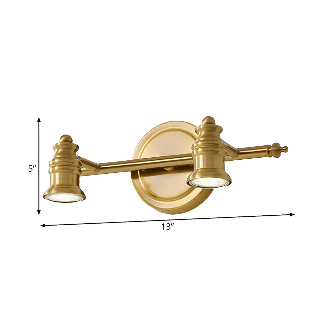 Modern Oval Brass Vanity Light with Warm Light for Bathroom Image - 6