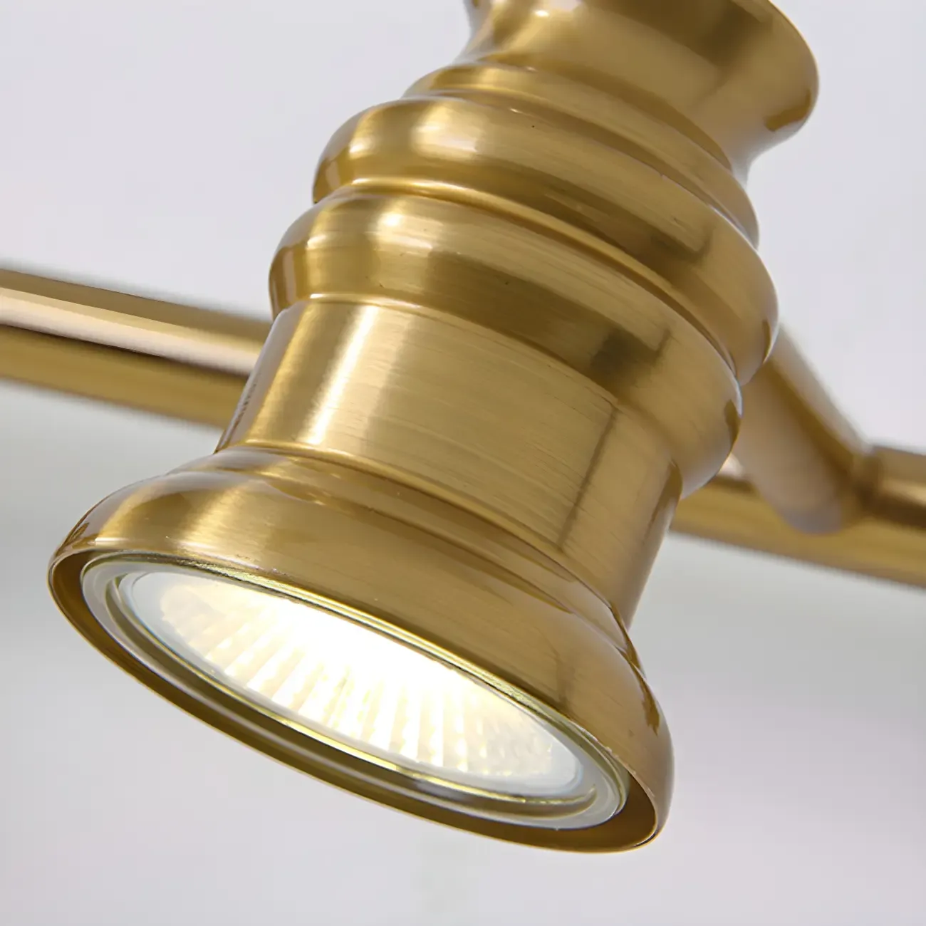 Modern Oval Brass Vanity Light with Warm Light for Bathroom Image - 7