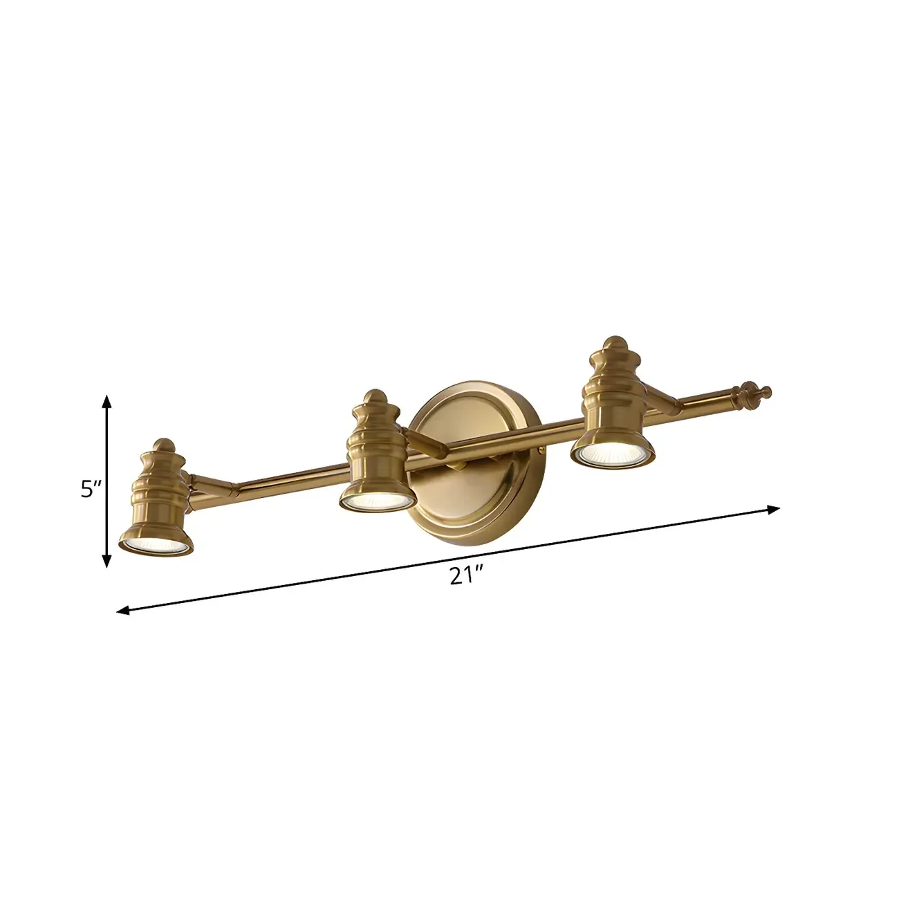 Modern Oval Brass Vanity Light with Warm Light for Bathroom Image - 11