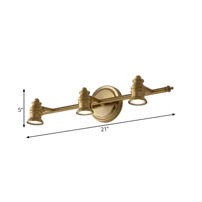 Modern Oval Brass Vanity Light with Warm Light for Bathroom Image - 11