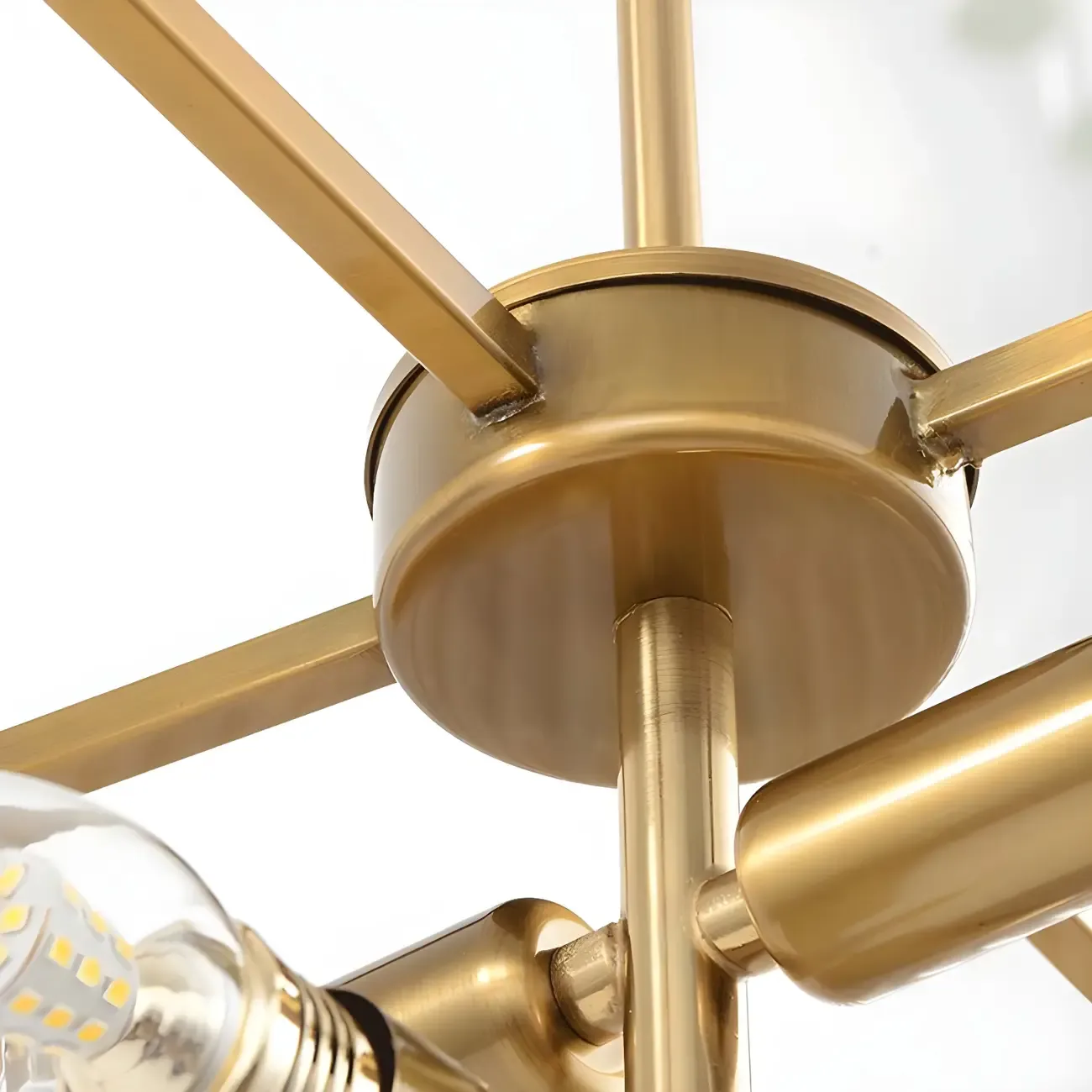 Kitchen Modern Brass Crystal Oval Island Chandelier Image - 7