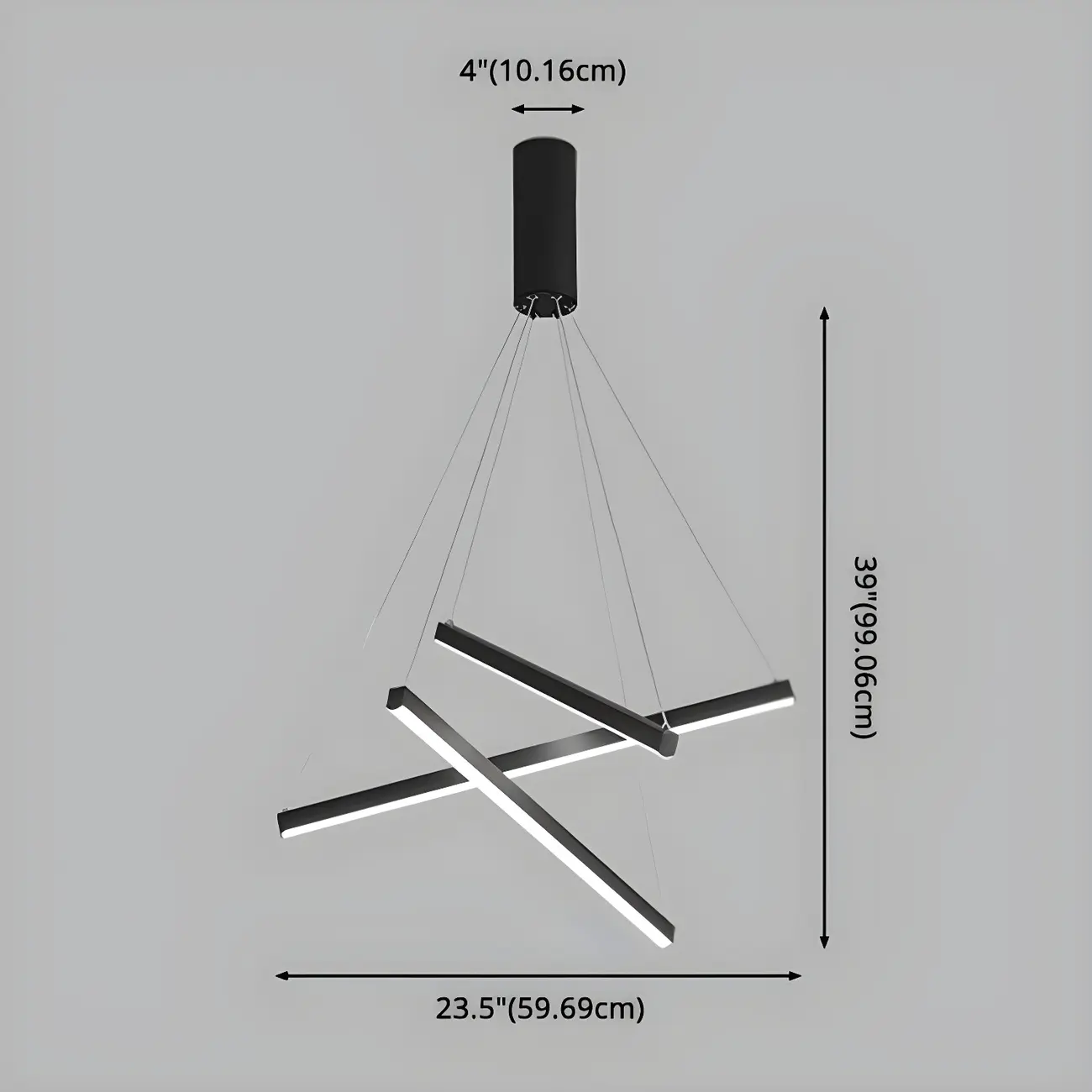 Modern Linear LED Chandelier for High Ceilings Image - 13 | homeyfad