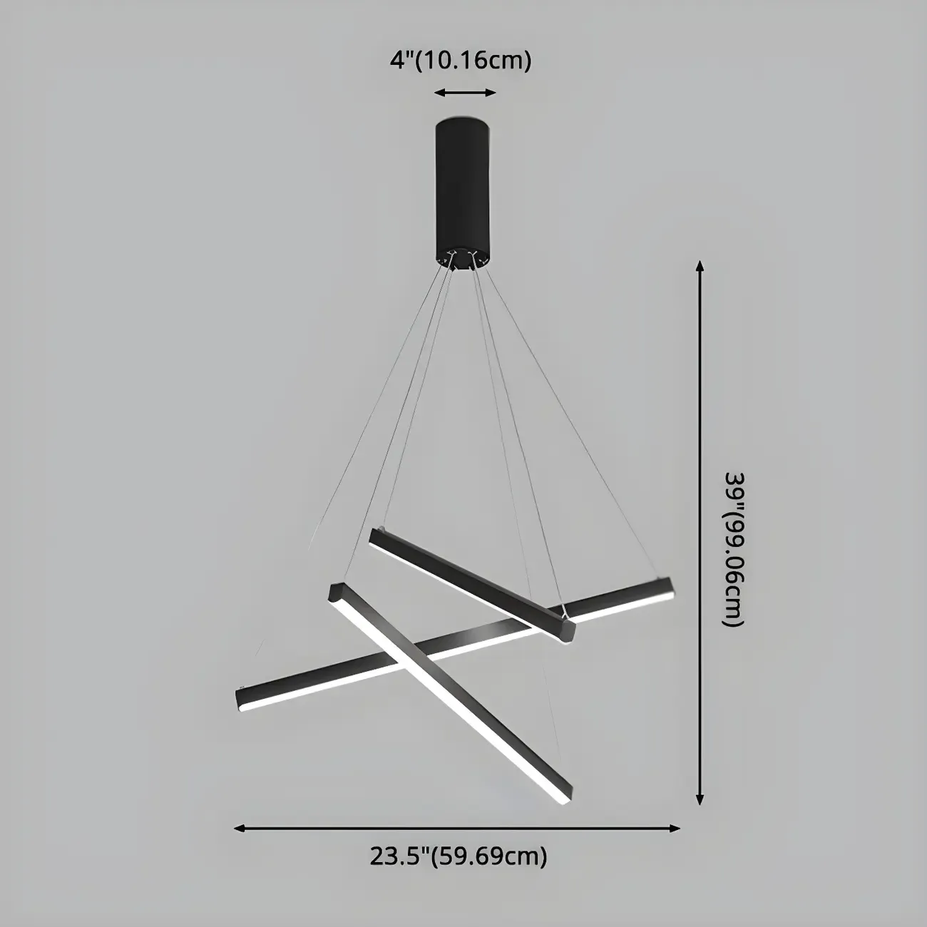 Modern Linear LED Chandelier for High Ceilings Image - 13