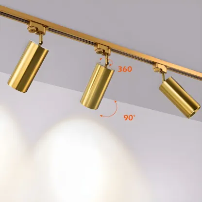 Modern Gold Track Lighting Fixture for Living Room Image - 6