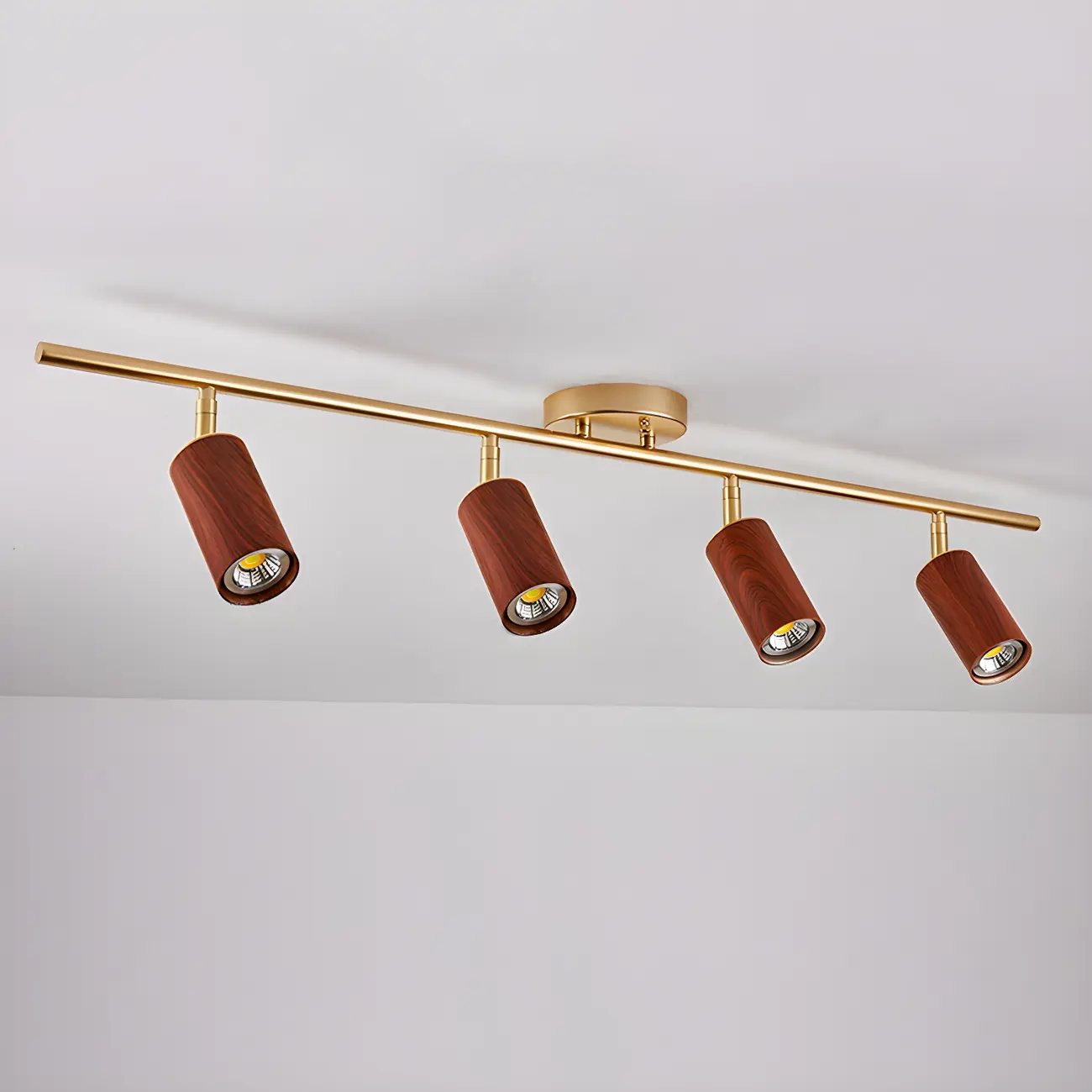 Modern 4-Light LED Fixed Track Light with Adjustable Head | homeyfad