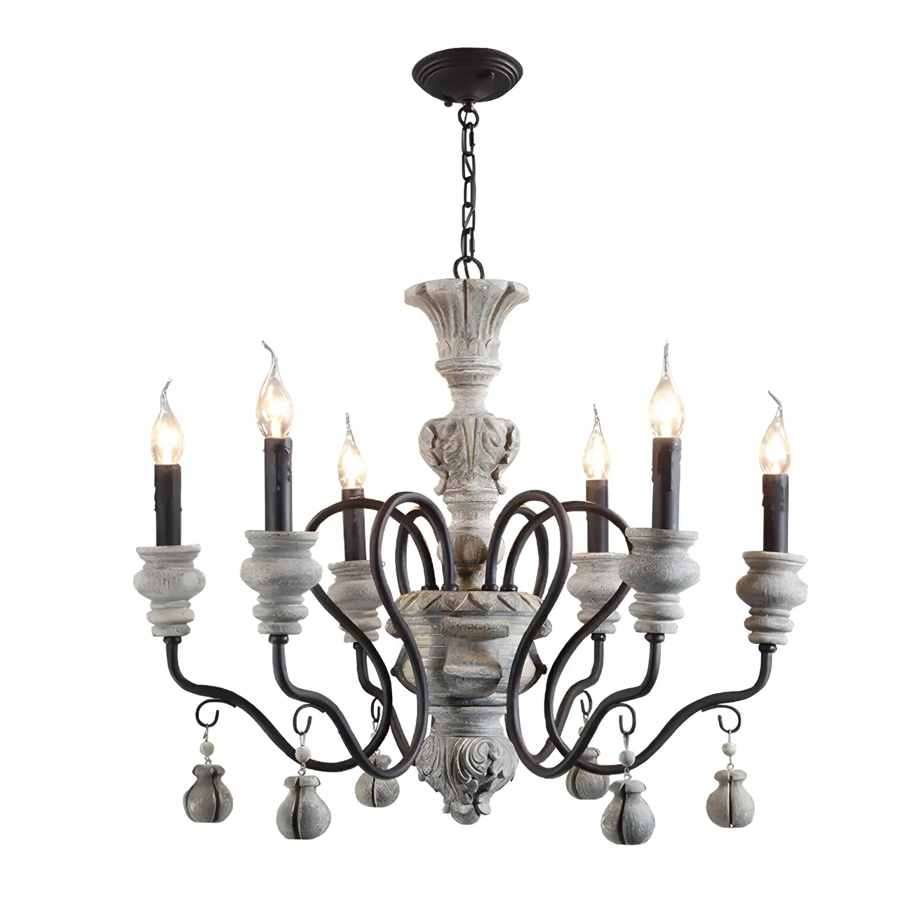 Black Classical Metal Crystal Chandelier Vintage Design | homeyfad