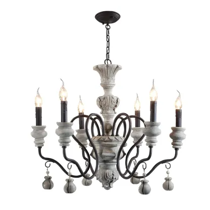 Black Classical Metal Crystal Chandelier Vintage Design