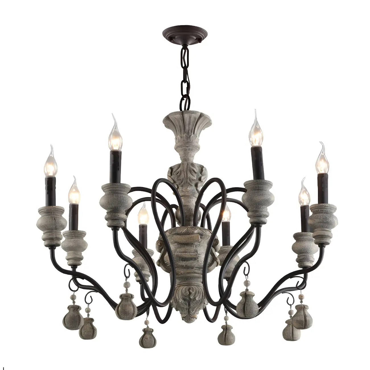 Black Classical Metal Crystal Chandelier Vintage Design | homeyfad