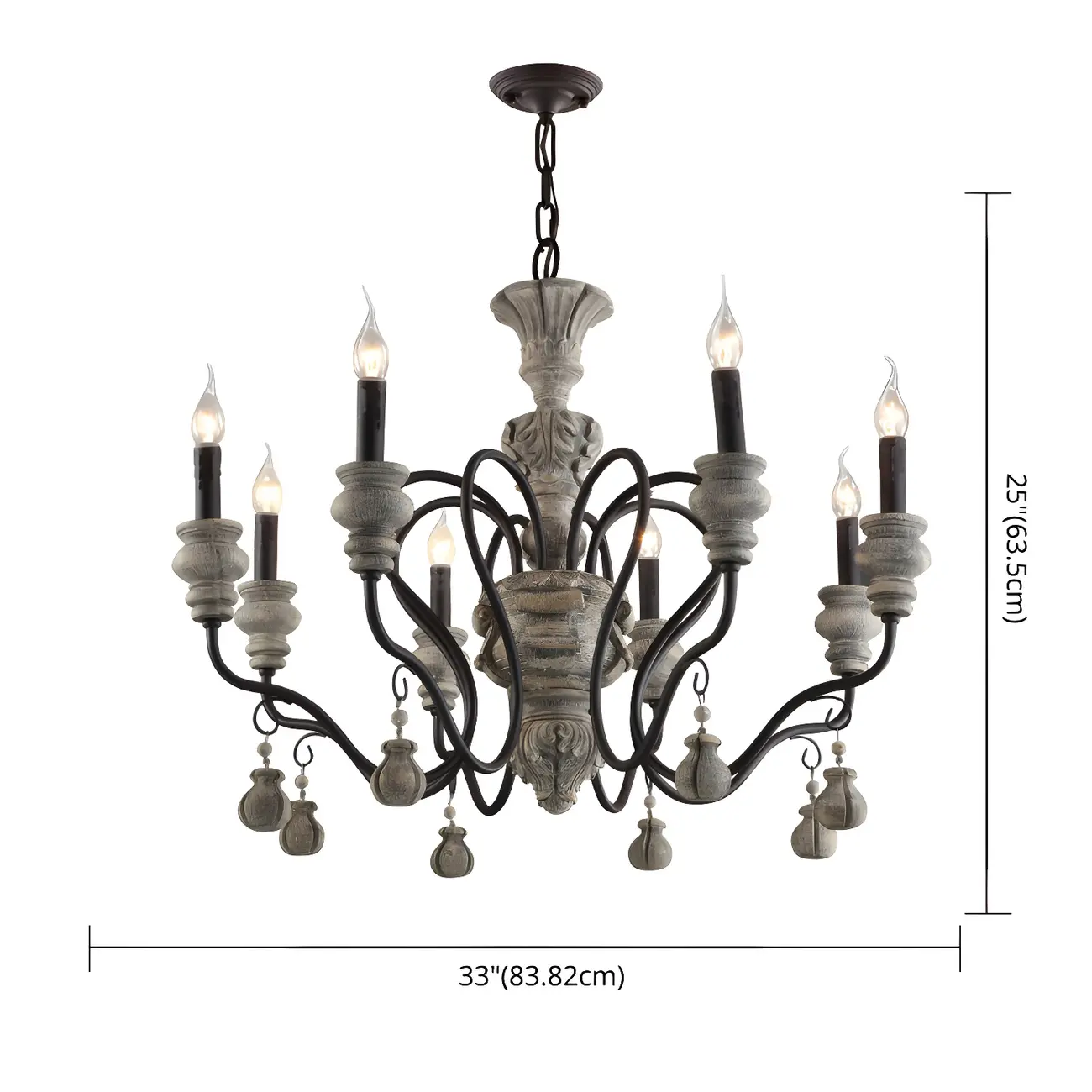 Black Classical Metal Crystal Chandelier Vintage Design | homeyfad