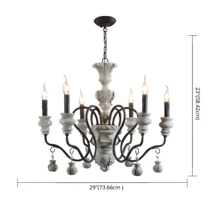 Black Classical Metal Crystal Chandelier Vintage Design